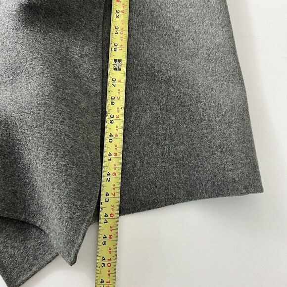 DKNY Maxi Coat  Women’s 6 Gray Wool Angora Long Water Fall Open Front - Picture 7 of 8